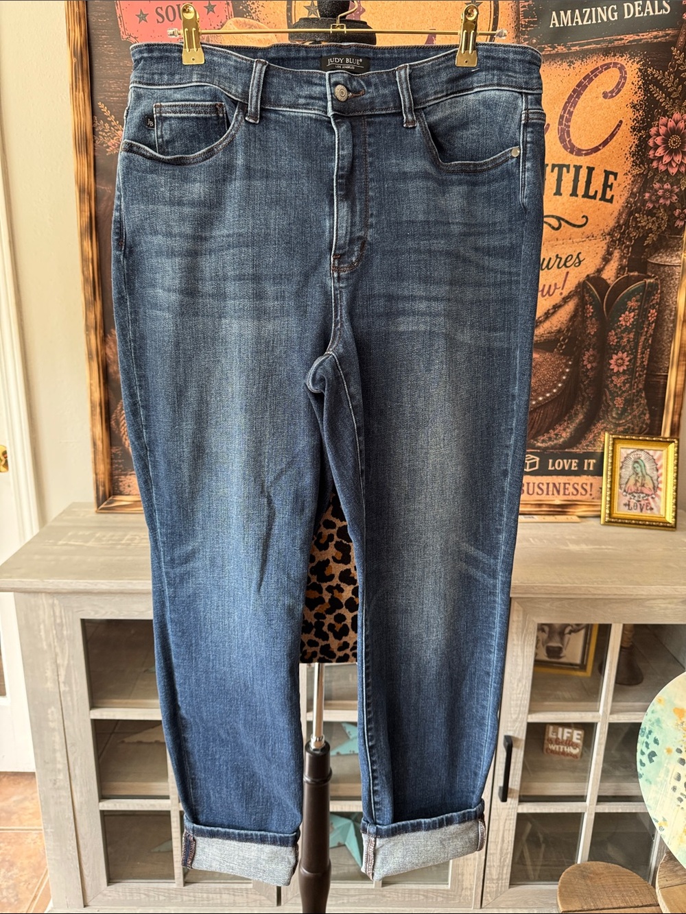 Judy Blue  Women's Medium Dark Blue Slim Fit Jeans Size 16W